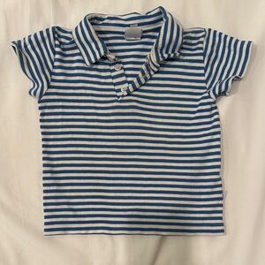 Bella Bliss Blue and White Striped Polo